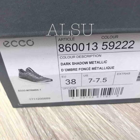 ECCO Intrinsic 1 Slip On Leather Dark Shadow Metal - Picture 7 of 7